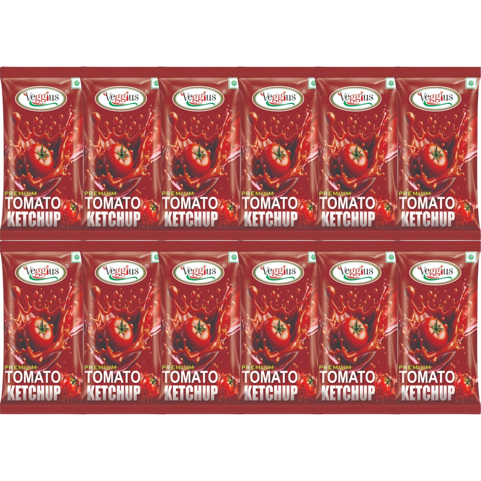 Veggius Premium Tomato Ketchup sachet/mat (8 gm) - Image 2